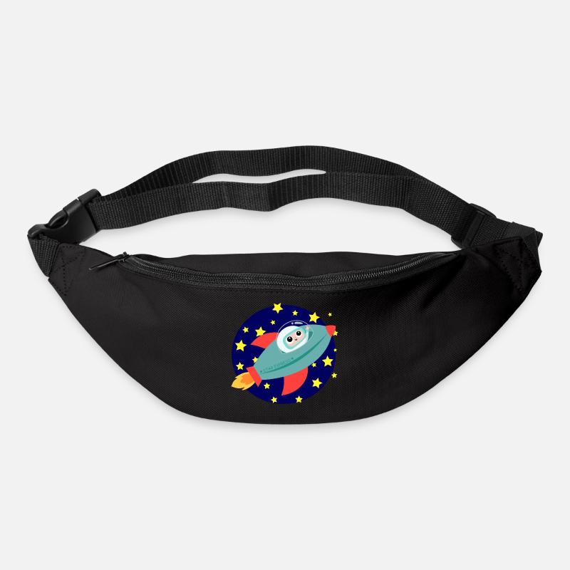 Rakete Astronaut Weltall - Gürteltasche - Schwarz