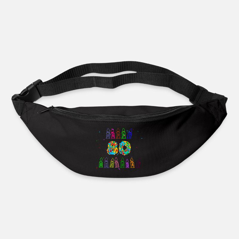 80th birthday gift idea, birthday present - Bum bag - black