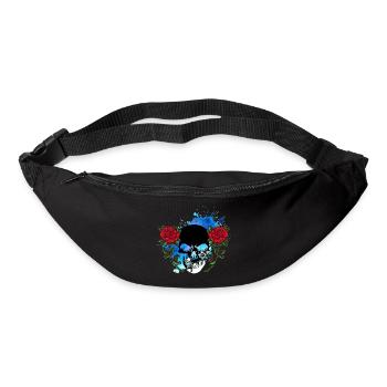 Skull Skull Skull Roses Flowers Splash - Bum bag - black - Front