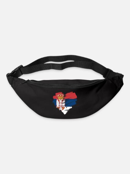 Serbien - Gürteltasche - Schwarz