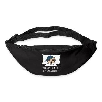 Faultier im Bett Schlafen ist meine Kernkompetenz - Gürteltasche - Schwarz - Vorne