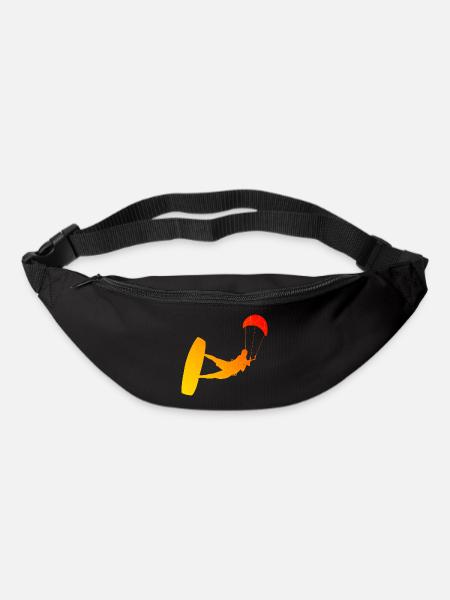 Femmes Kite Kite Kitesurfer KitesurfIng Hommes - Sac banane - noir