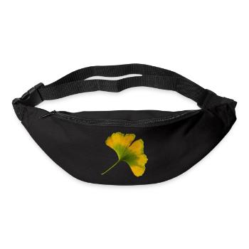 Feuille de Ginkgo Automne Feuille de Ginkgo Jaune Vert - Sac banane - noir - Devant