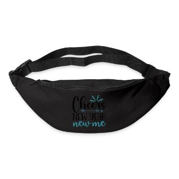 Design Cheers New Year New Me - Sac banane - noir - Devant