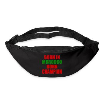 born in morocco born champion - morocco - Bum bag - black - Front