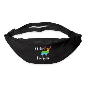 Pride Month LGBTQ - Oh Deer I'm Queer! - Bum bag - black - Front