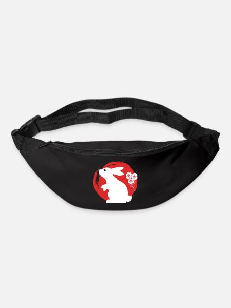 Bunny Silhouette Japanese - Bum bag - black
