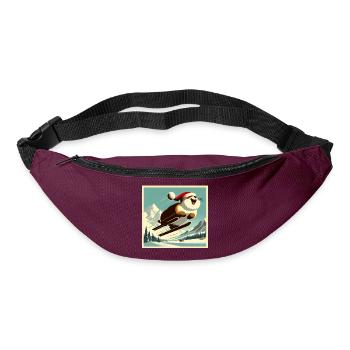 Marmotte Ski Vintage - Sac banane - bordeaux  - Devant