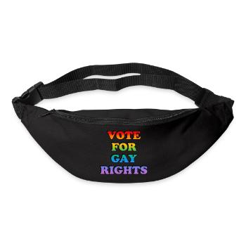 Vote for Gay Rights - Bum bag - black - Front