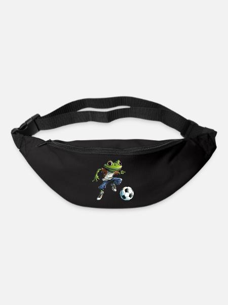 Frösche Fussball - Gürteltasche - Schwarz