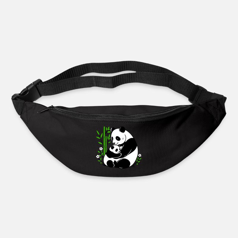 Panda Zärtlichkeit - Gürteltasche - Schwarz