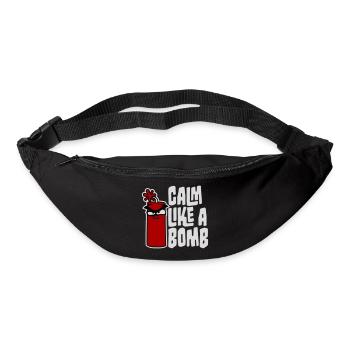 Calm Like Bomb Paradox Ironie Humor Explosiv Witz - Gürteltasche - Schwarz - Vorne