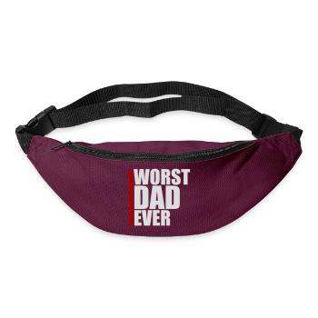 Worst Dad Ever Funny Sarcastic Father's Day Dad - Bum bag - burgundy - Front