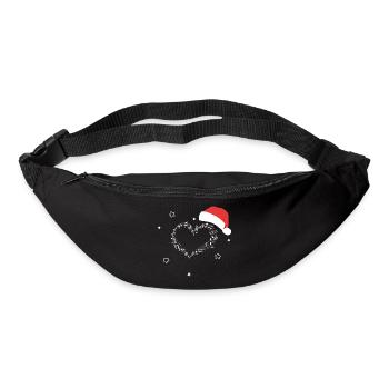 Musique de Noël Cœur des notes musicales & Stars - Sac banane - noir - Devant