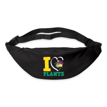 Jardinier amoureux des plantes - Sac banane - noir - Devant