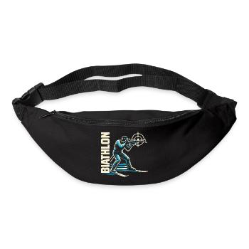 Biathlon Passion Liebhaber Geschenk - Gürteltasche - Schwarz - Vorne