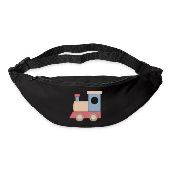 Kunterbunter Spielzug Illustration Eisenbahn - Gürteltasche - Schwarz - Vorne