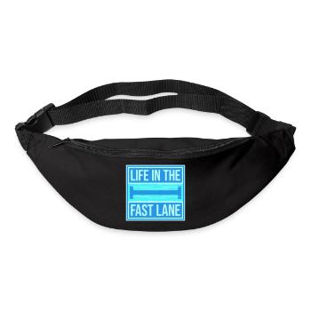 La vie dans la piscine flottante à toute vitesse, drôle de diction - Sac banane - noir - Devant