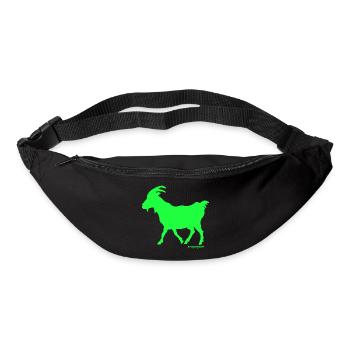 G.O.A.T. Ziege Sündenbock grün neon - Gürteltasche - Schwarz - Vorne