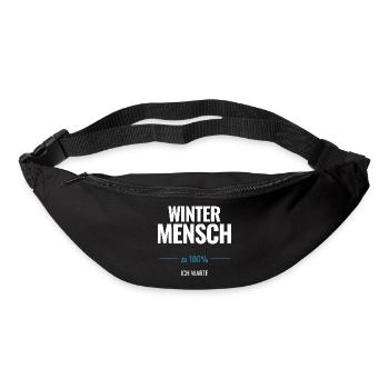 Winter Mensch zu 100% Ich warte - Gürteltasche - Schwarz - Vorne