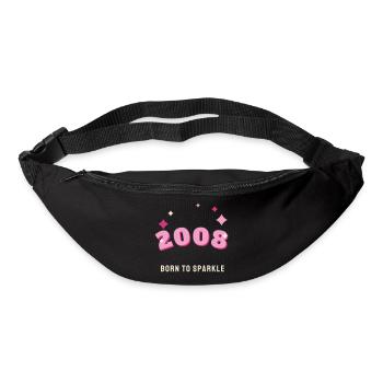 2008 Born to Sparkle Jahrgang 18. Geburtstag - Gürteltasche - Schwarz - Vorne