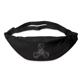 Vintage Three-Blade Propeller Illustration - Bum bag - black - Front
