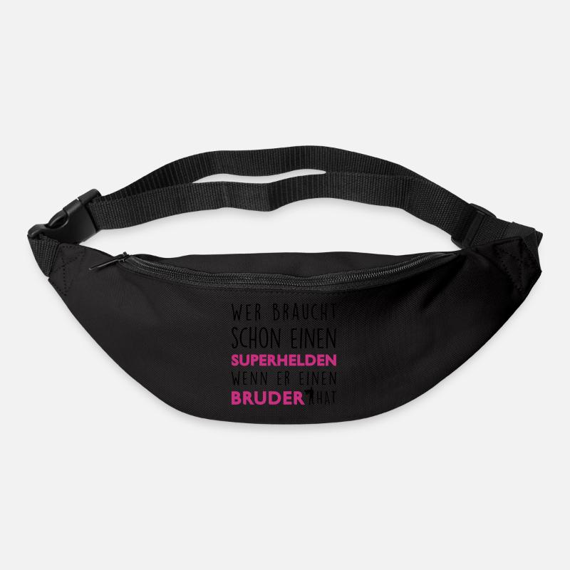 Mein Bruder - Superheld - Gürteltasche - Schwarz