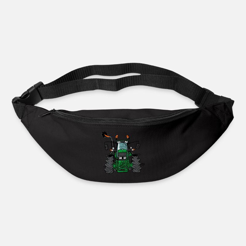0175 Green tractor - Bum bag - black