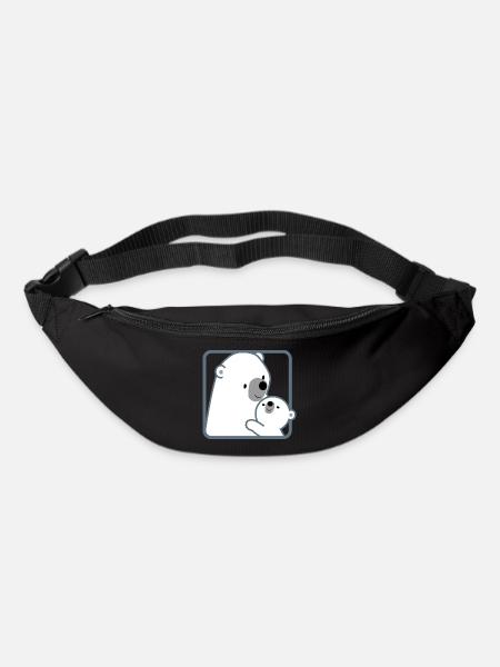 Mutter Eisbär und Kind - Cheerful Madness!! - Gürteltasche - Schwarz