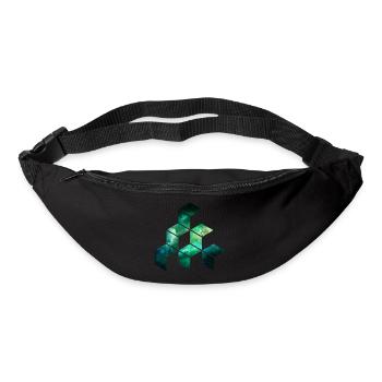 Cube universe geometric pattern - Bum bag - black - Front