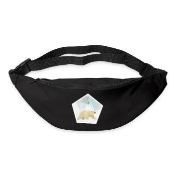 Polarbear polygon - Sac banane - noir - Devant