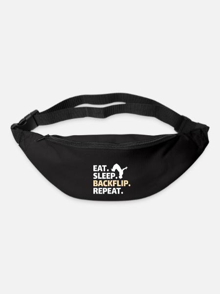 GYMNASTIQUE: manger, retourner, dormir, répéter - Sac banane - noir