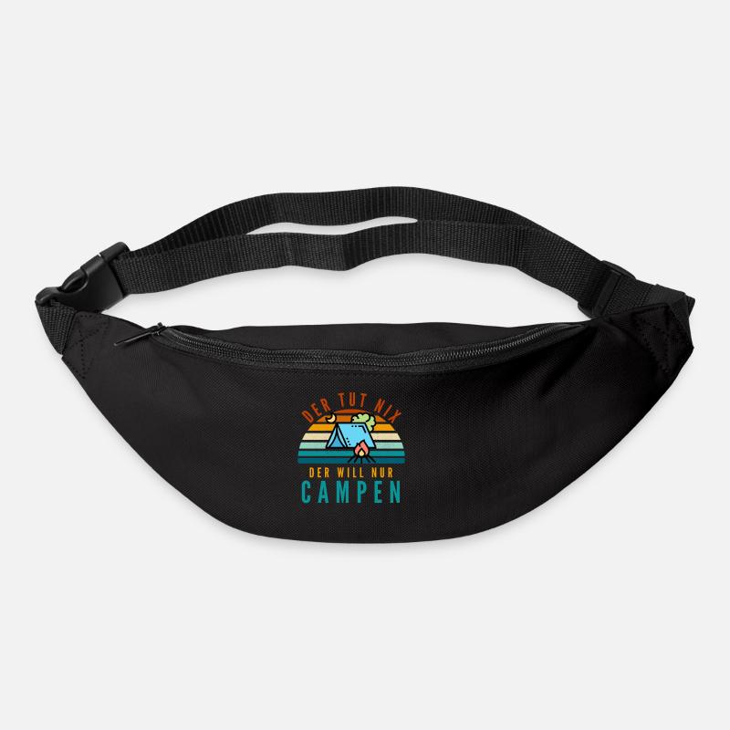 Camping Zelt Zelten Zelter - Gürteltasche - Schwarz