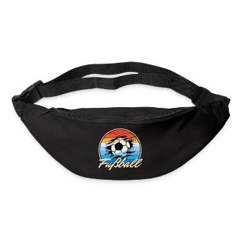 Fußball Vintage Retro Style Geburtstags Geschenk - Gürteltasche - Schwarz - Vorne