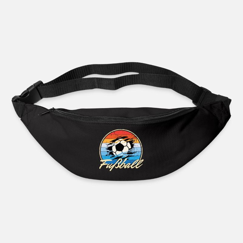 Fußball Vintage Retro Style Geburtstags Geschenk - Gürteltasche - Schwarz
