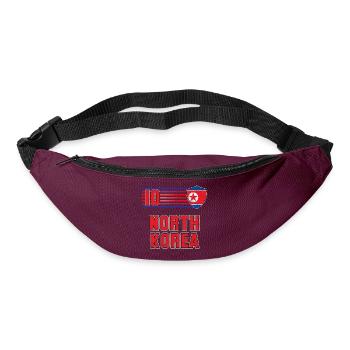 Équipe de Corée du Nord de football - Sac banane - bordeaux  - Devant