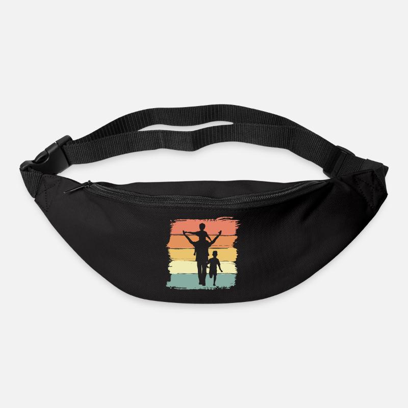 Vatertag retro vintage - Gürteltasche - Schwarz
