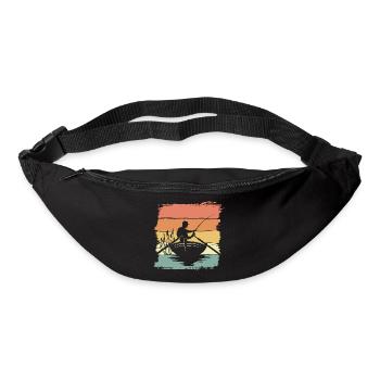 Pêche Pêche rétro vintage - Sac banane - noir - Devant