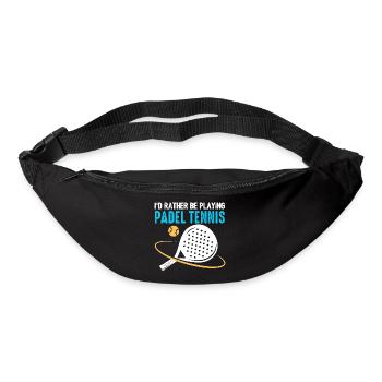 Padel Ich spiele lieber Padel-Tennis - Gürteltasche - Schwarz - Vorne