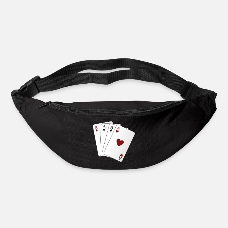 Spielkarten Ass - Gürteltasche - Schwarz