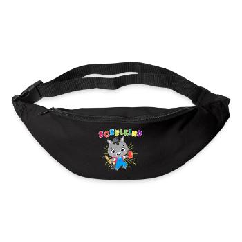 Stilvoll ins Schulleben! Unser Einschulungs-Design - Gürteltasche - Schwarz - Vorne