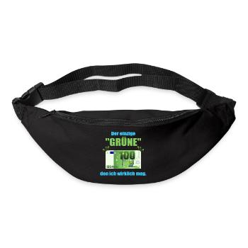Den Grüne mag ich ! - Gürteltasche - Schwarz - Vorne