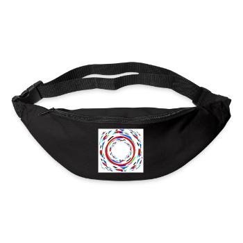 Bunte Spiralen - - Gürteltasche - Schwarz - Vorne