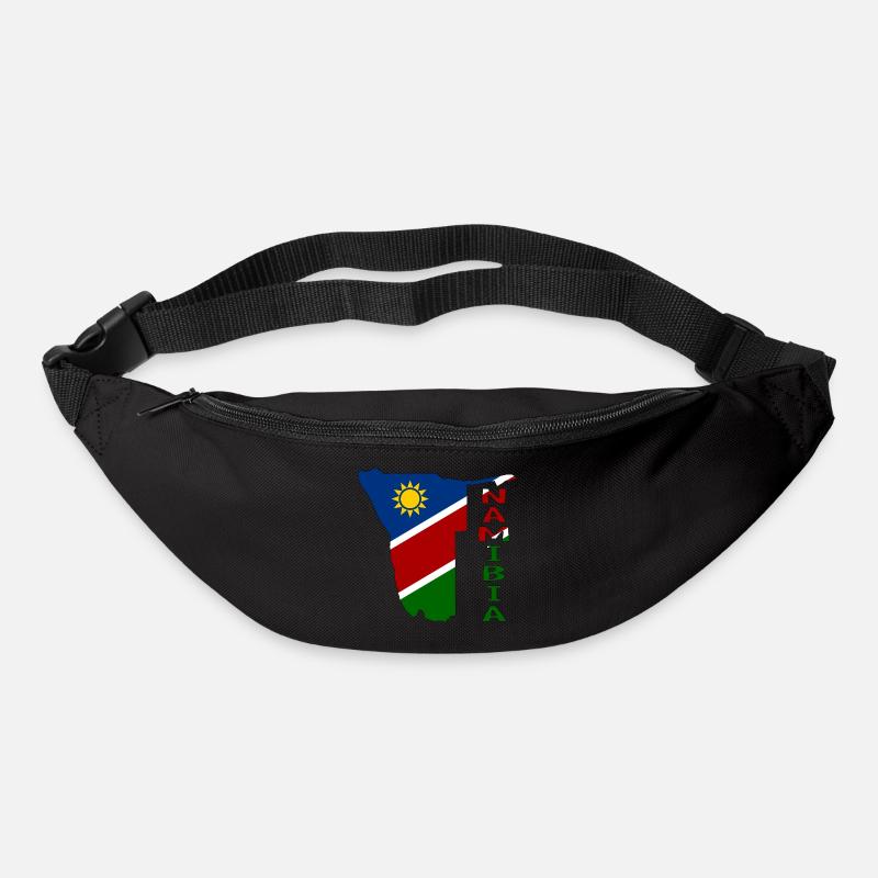 Namibia Landkarte Flagge - Gürteltasche - Schwarz