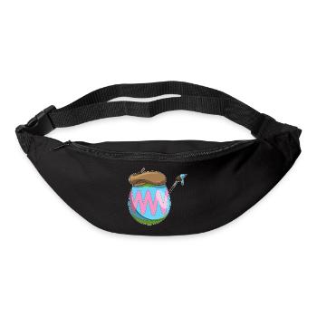 Œuf de Pâques Peinture de Pâques - Sac banane - noir - Devant