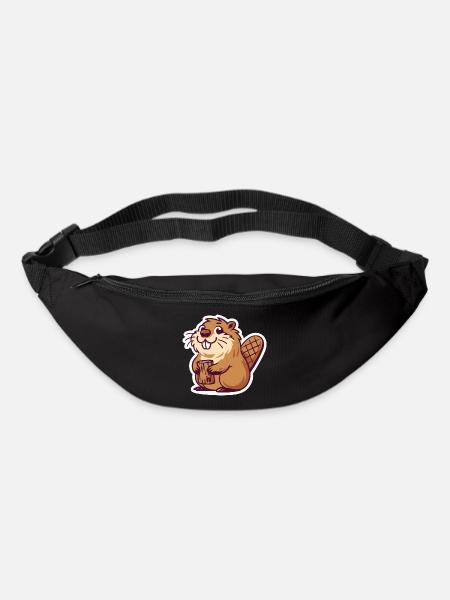 Mème de castor - Sac banane - noir