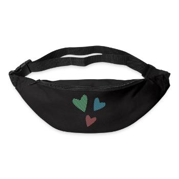 HEART. DAD. MOM. Bachelorette party. BEBE. CHILD. HEART. FEAST - Bum bag - black - Front