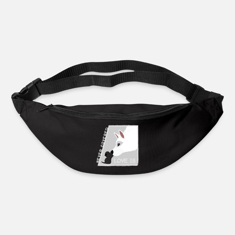 Liebe ist... Hund und Katze - Gürteltasche - Schwarz