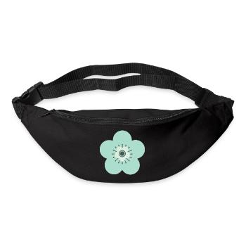 Mint Green & Blue Flower - Bum bag - black - Front