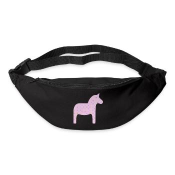 Dala Horse Pink Dots Scandinavian Sweden Decoration - Bum bag - black - Front
